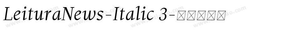 LeituraNews-Italic 3字体转换
